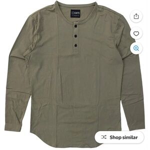 Cuts Clothing Men's Laurel Oak Long Sleeve Henley